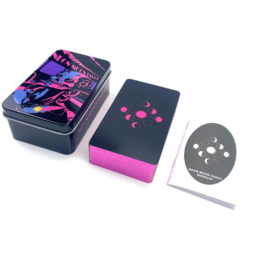 Tarot Deck With Guidebook - Neon Moon Tarotkarten mit rosa vergoldeten
