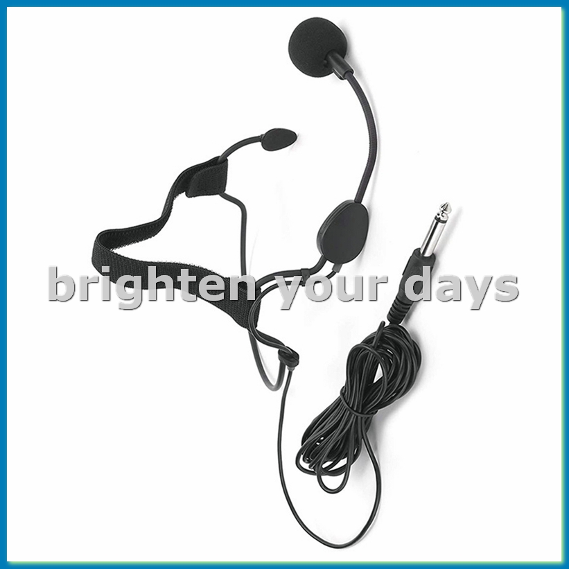 Music - 6,35-mm-Stecker, dynamisches Kopfbügelmikrofon, Ohrbügelmikrofon, geeignet für