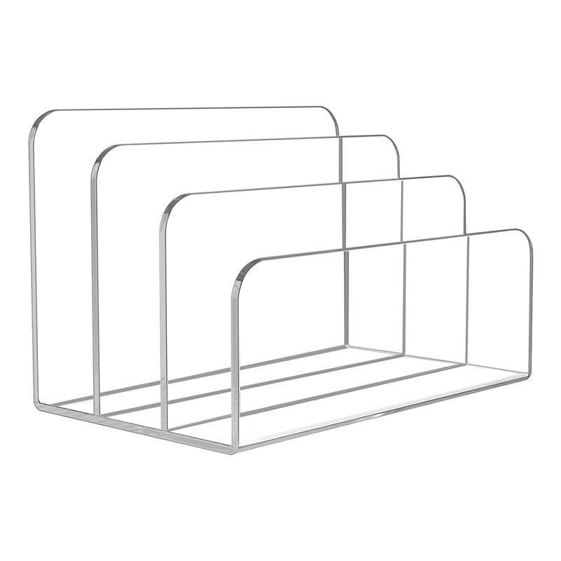 Clear Acrylic Book Stand Holder - Voltvibe – 3-teiliger, transparenter Acryl-Aktenhalter, transparente