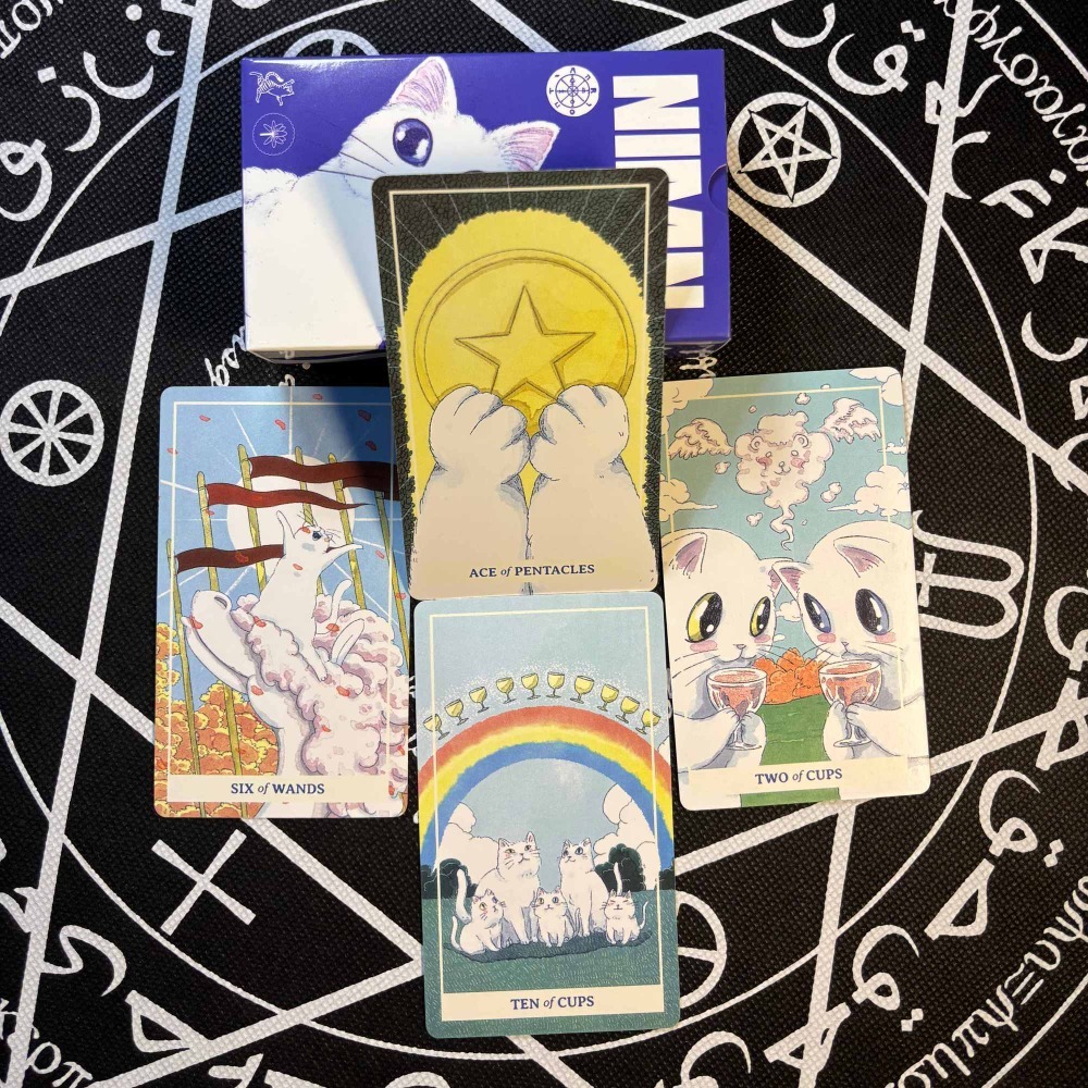 Verspieltes Aquarell-Katzen-Ta – Tarot Deck With Guidebook Bewertung und Preis
