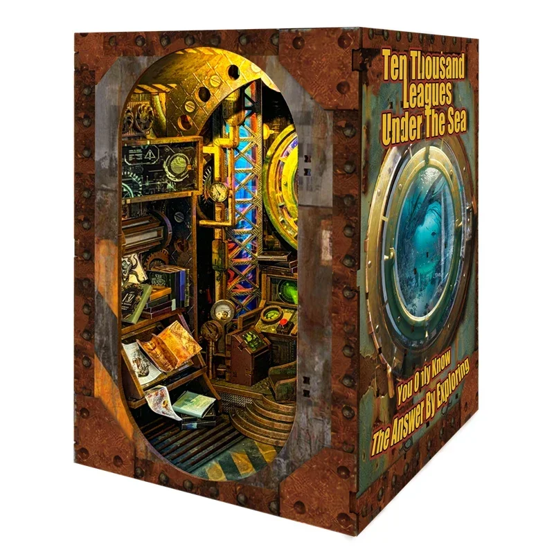 Zehntausend Meilen unter dem M – Diy Wooden Book Nook Kit Shelf Insert Bewertung und Preis