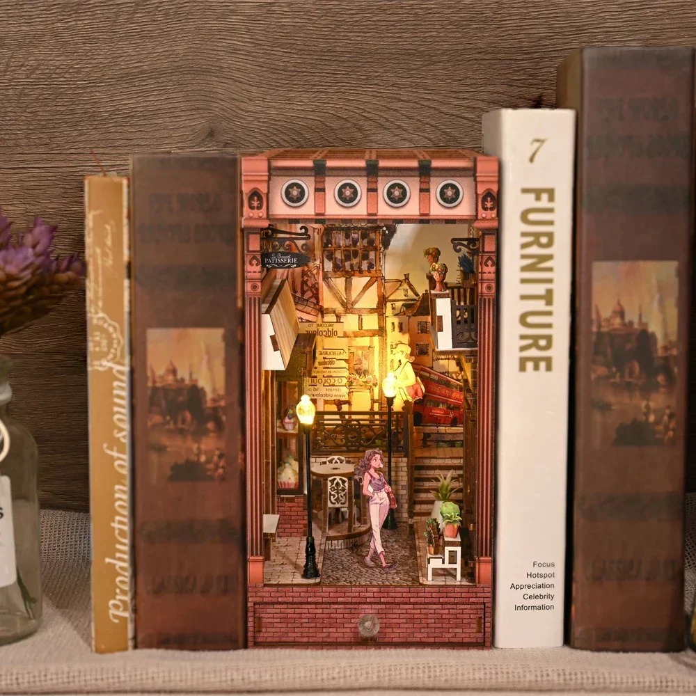 NEUE Retro DIY Holz Buch Nook  – Diy Wooden Book Nook Kit Shelf Insert Bewertung und Preis