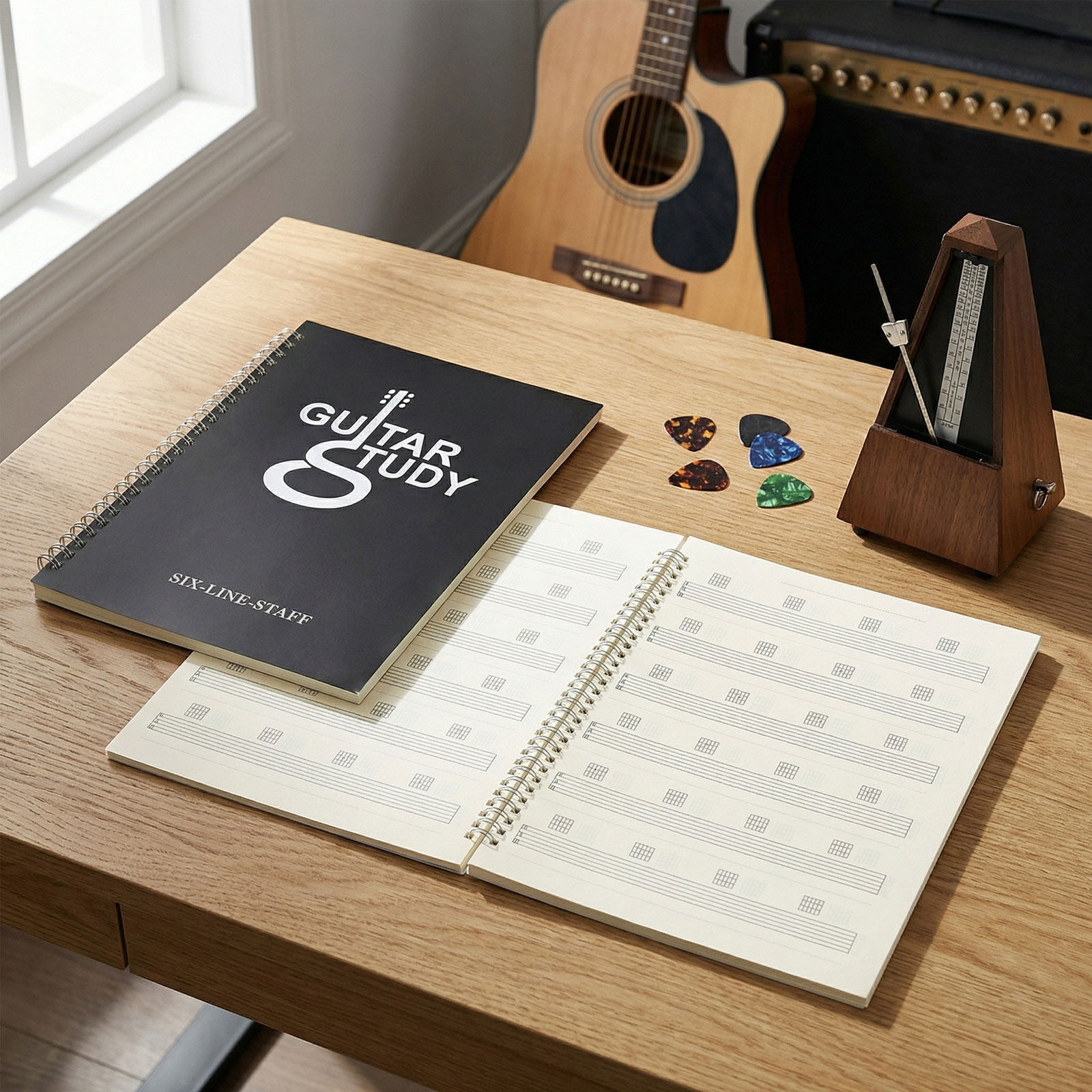 2 Stück Gitarren-Manuskript-No – Blank Sheet Music Notebook Bewertung und Preis
