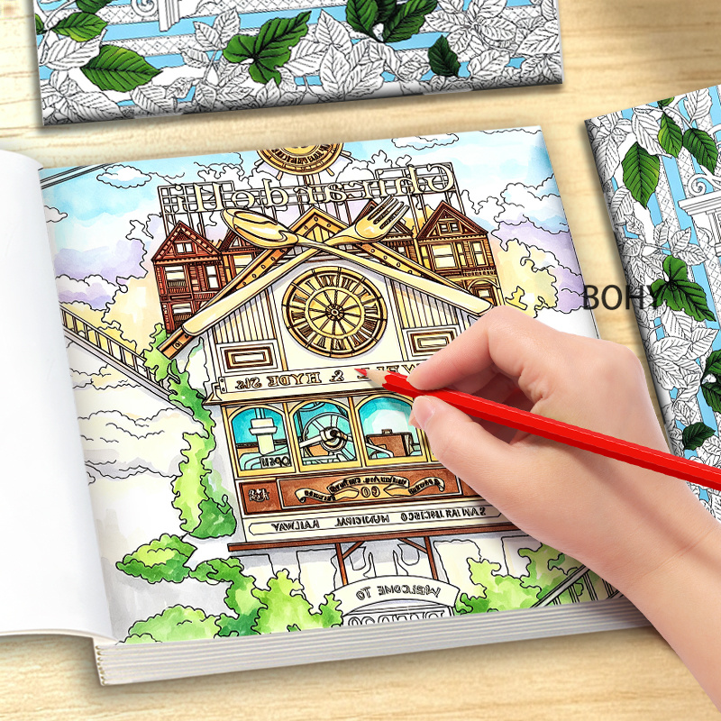 1 Malbuch mit Zeitreise-Thema, – Adult Coloring Book Stress Relief Bewertung und Preis